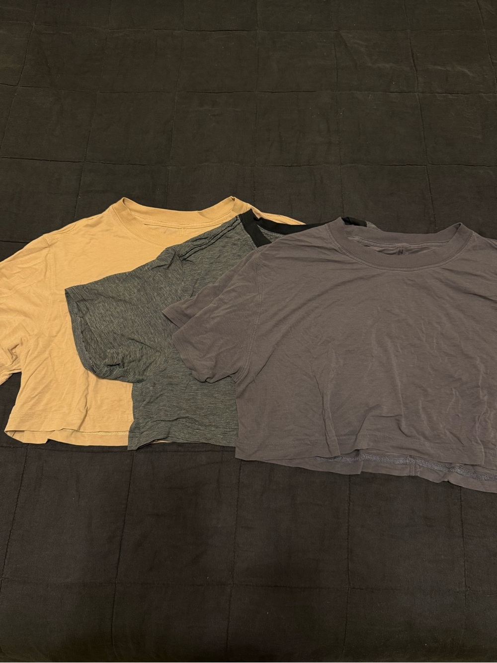 Lululemon all yours ultra cropped tees bundle (sold as set of 3) + extra tank